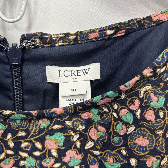 J Crew Flutter Sleeve Dress H5402 Medallion Print Multicolor Size 10 Boho Chic - Picture 7 of 10